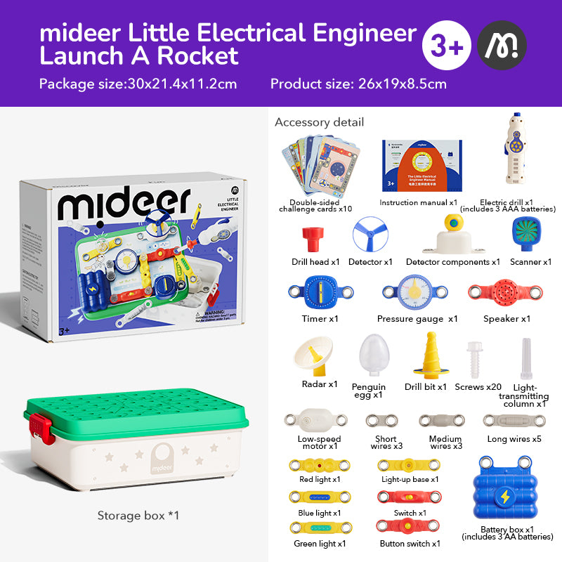 Mideer Little Electrical Engineer – Launch a Rocket STEM Toy for Kids