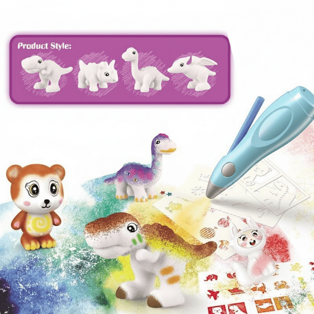 Kids Airbrush Marker Kit – Blue playtime toy in Kuwait