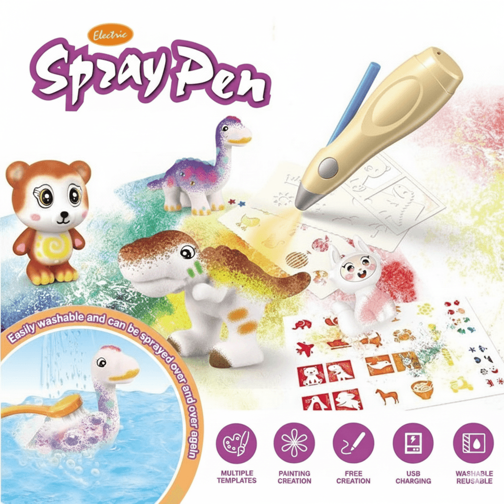 Kids Airbrush Marker Kit – Yellow gift toy in Kuwait