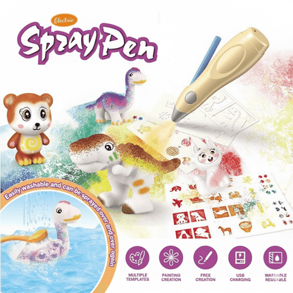 Kids Airbrush Marker Kit – Yellow gift toy in Kuwait