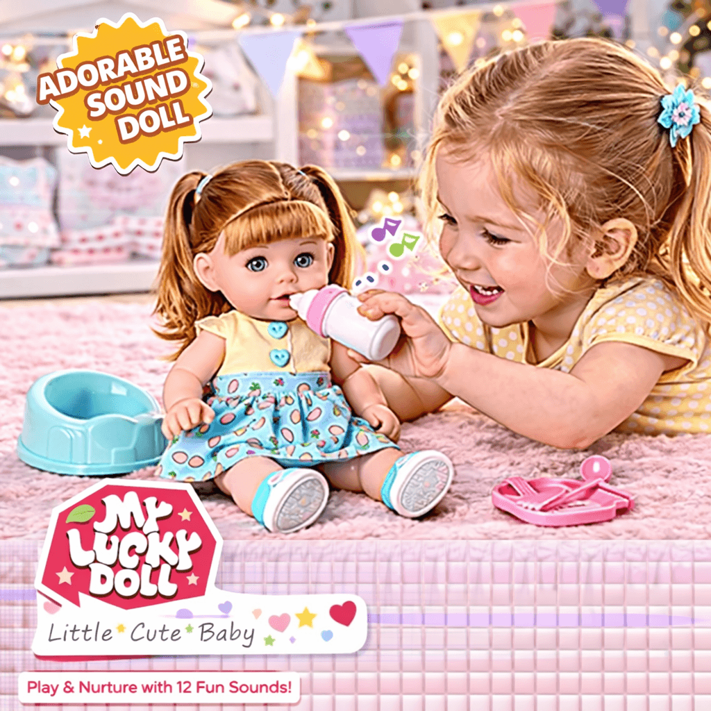 Baby Doll with Sound – 36cm Interactive Little Cute Baby Doll for Kids gift toy in Kuwait