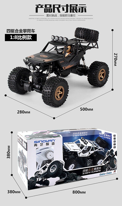Metal Alloy Die Cast RC Climbing Car - Black