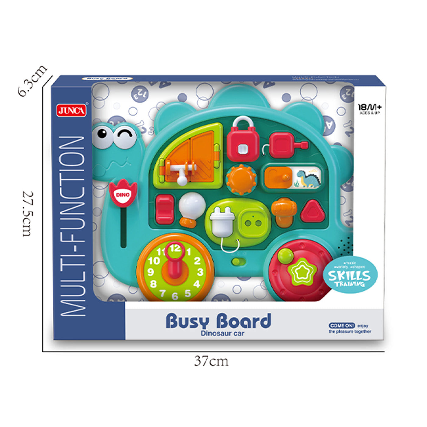 Junca Busy Board Dinosaur Car Toys - Green