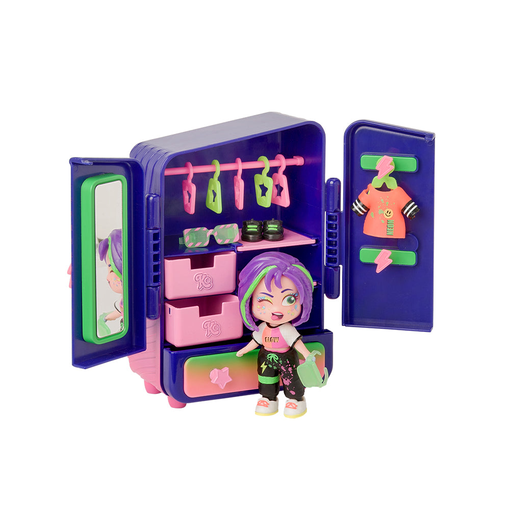 Kookyloos Robins Wardrobe Doll Play Set - Face Swapping Dolls