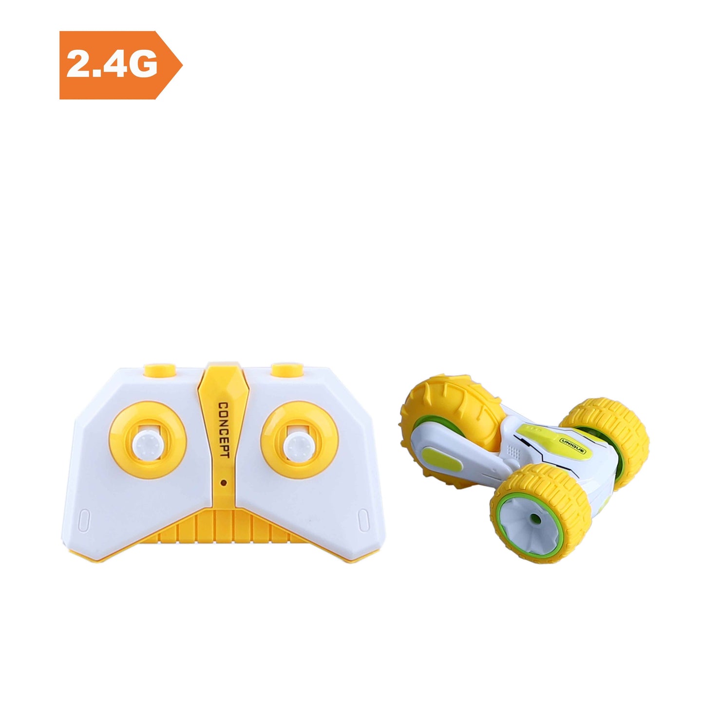 Stunt Mini Rc Car 3 Wheels-Yellow