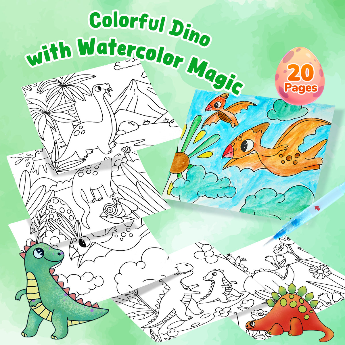 Dinosaur Watercolor Painting Set – Art & Craft Toy for Kids