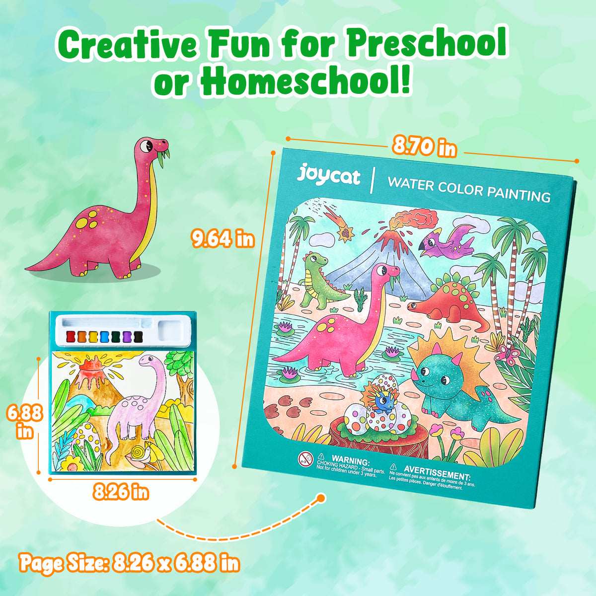Dinosaur Watercolor Painting Set – Art & Craft Toy for Kids