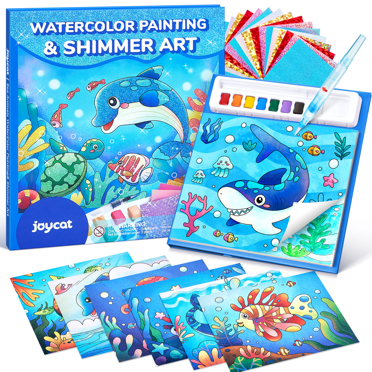 Sea Animals Watercolor Painting Set – Art Craft Toy for Kids