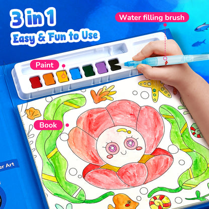 Sea Animals Watercolor Painting Set – Art Craft Toy for Kids