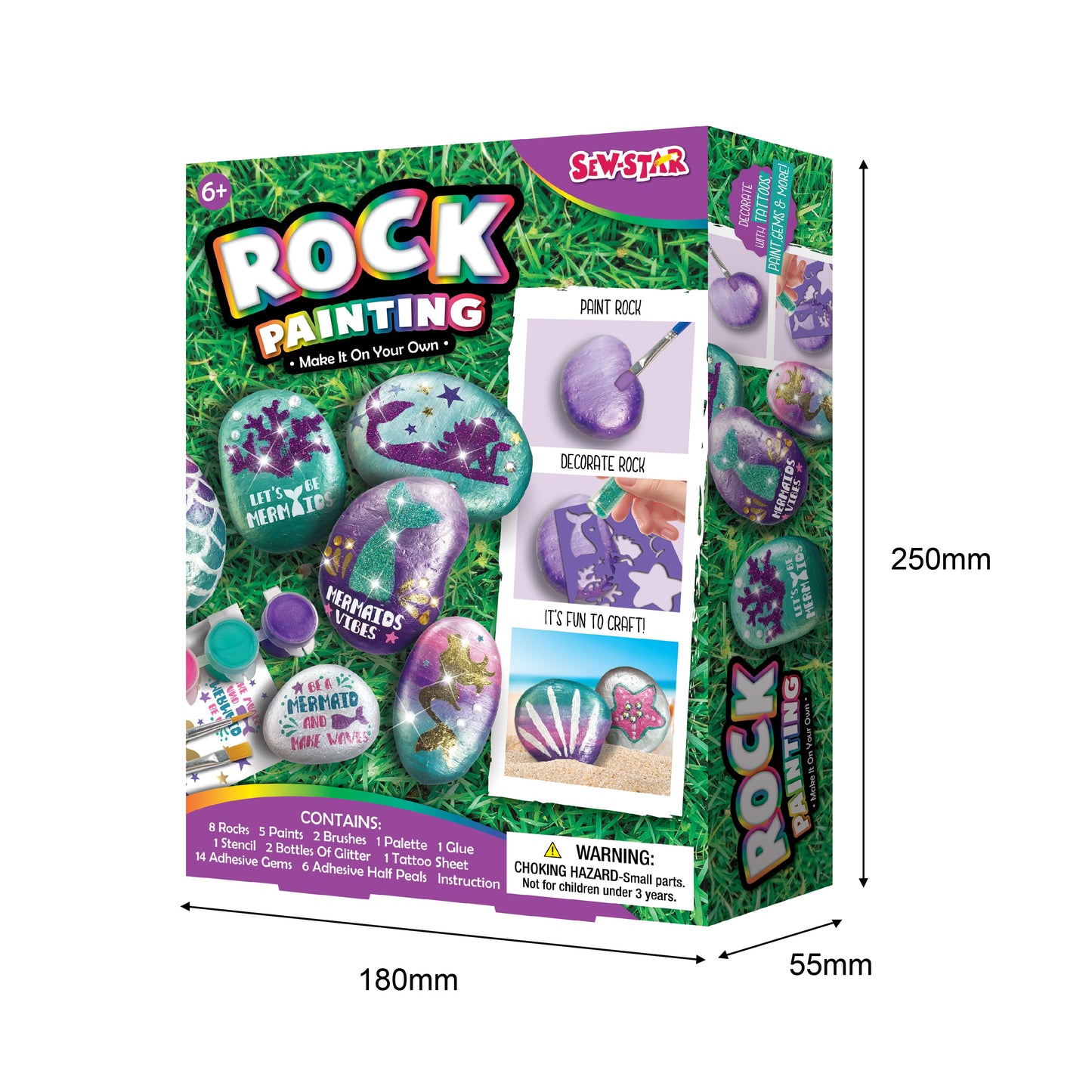 Rock Painting mermaid Decorating Kit
