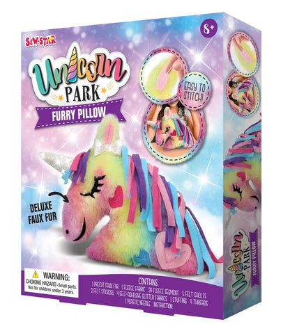 Unicorn Park Furry Pillow Sewing Kit