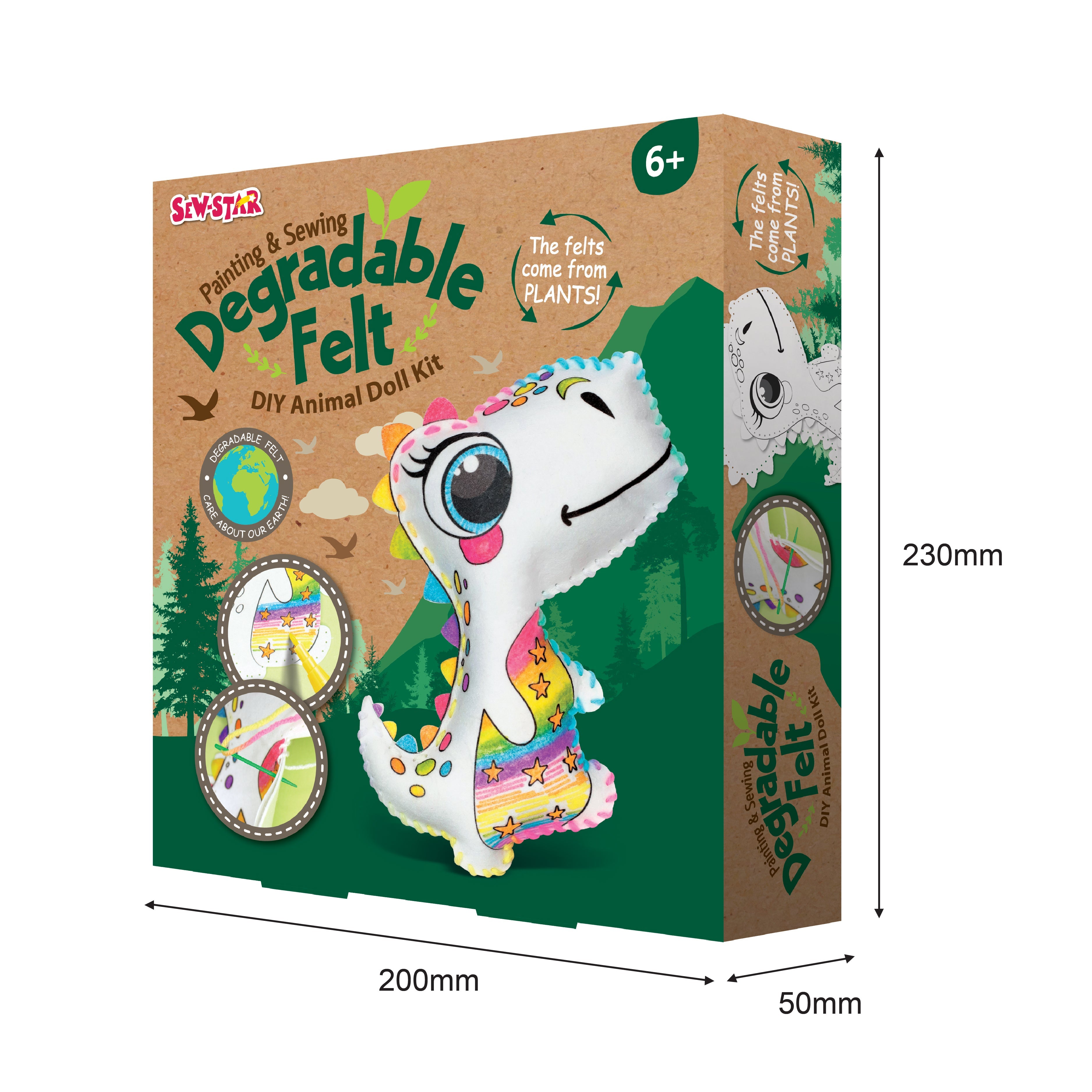 Degradable Felt Diy Animal Doll Kit Dinosaur - #toys for girls Kuwait# - #toys for girls 5 years old Kuwait# - #toys for girls 6 years old Kuwait# - #toys for girls 7 years old Kuwait#