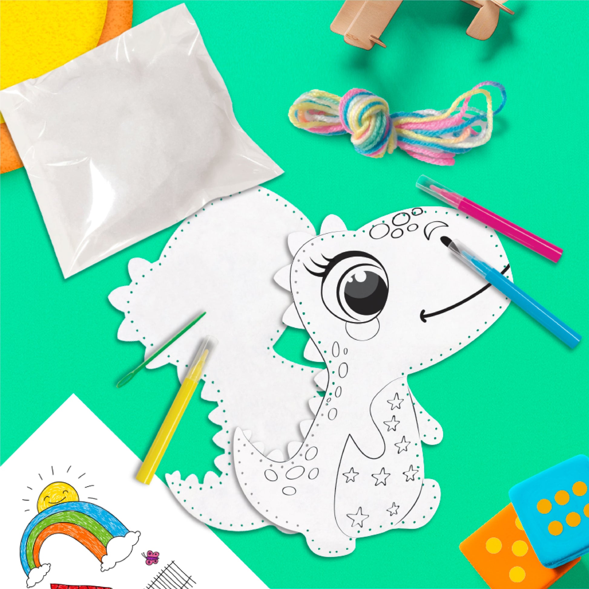 Degradable Felt Diy Animal Doll Kit Dinosaur - #toys for girls Kuwait# - #toys for girls 5 years old Kuwait# - #toys for girls 6 years old Kuwait# - #toys for girls 7 years old Kuwait#