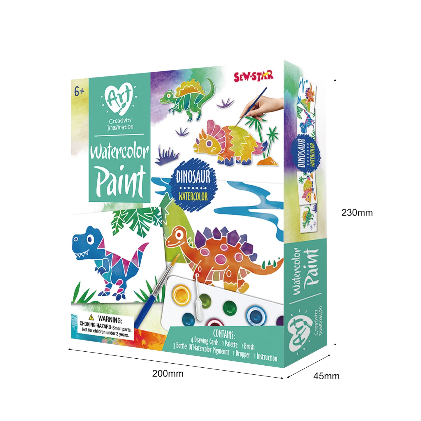 Watercolor painting art-Dinosaur