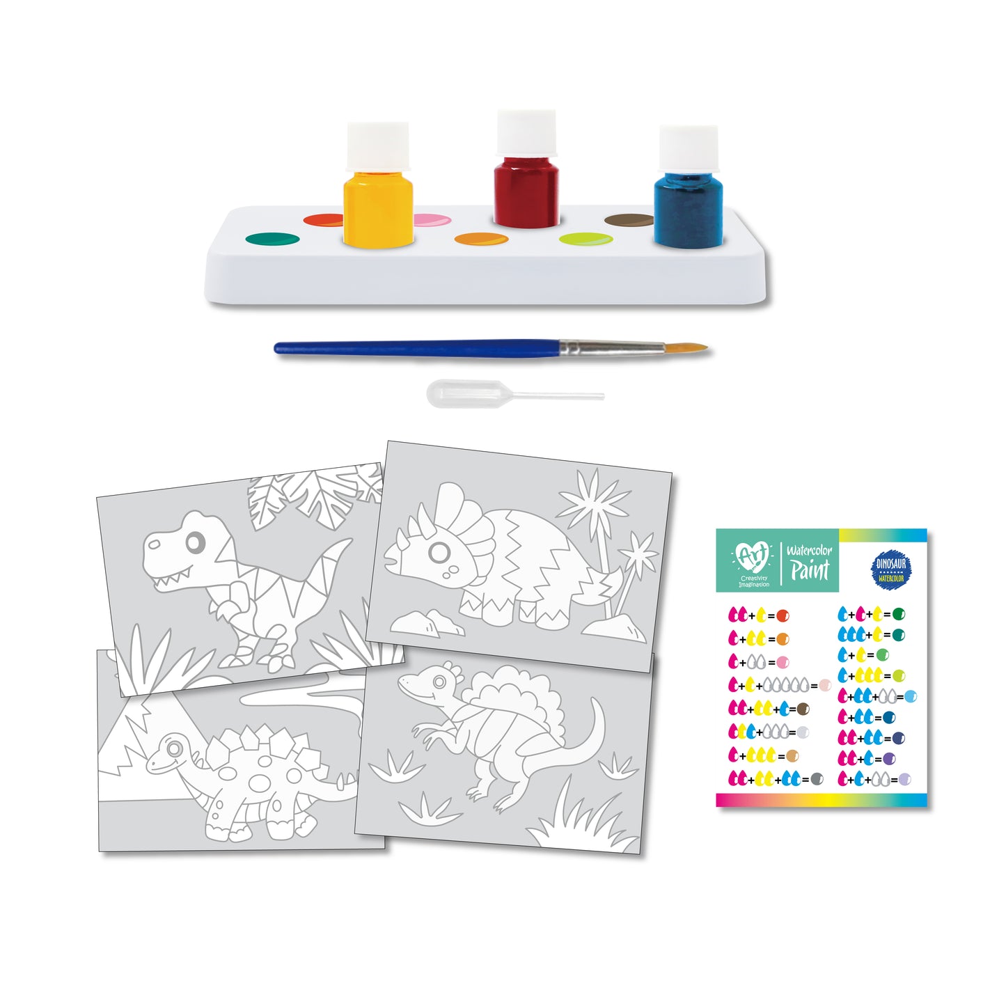 Watercolor painting art-Dinosaur