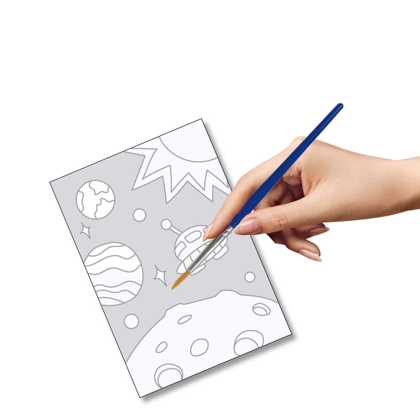 Sew Star Watercolor Painting Art-Astronaut