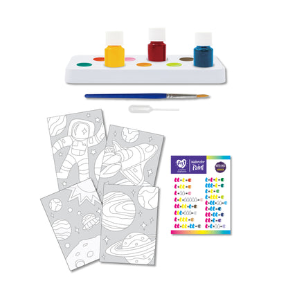 Sew Star Watercolor Painting Art-Astronaut