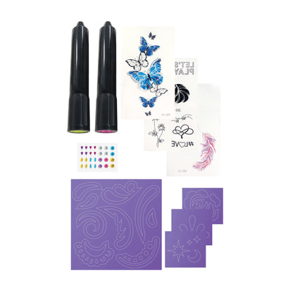 SewStar Glow-in-the-Dark Body Art Studio – Temporary Tattoo Toy for Kids