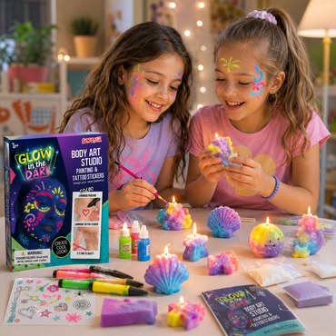 SewStar Glow-in-the-Dark Body Art Studio – Temporary Tattoo Toy for Kids