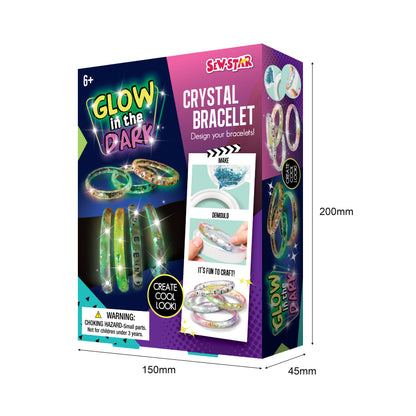 SewStar Glow-in-the-Dark Hair & Crystal Bracelet Kit – DIY Craft Toy for Kids