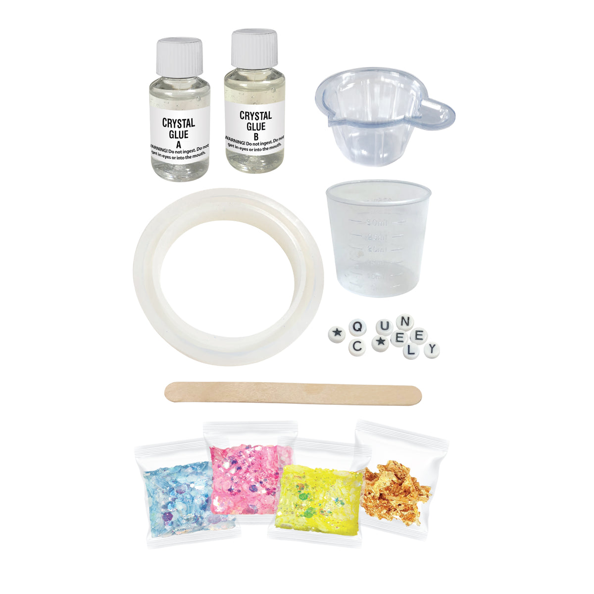SewStar Glow-in-the-Dark Hair & Crystal Bracelet Kit – DIY Craft Toy for Kids