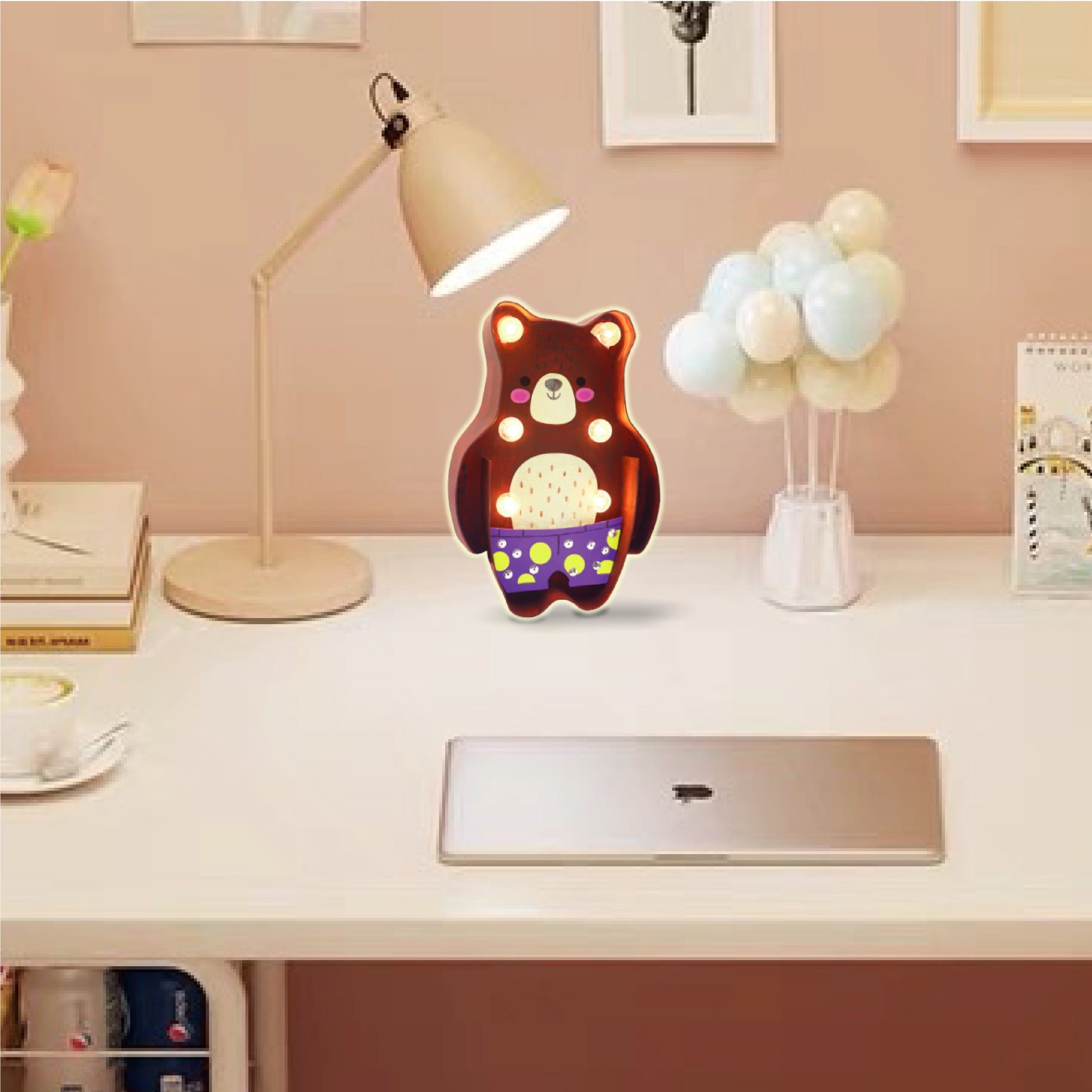 Decorate Your Bear Led Light - #toys for girls Kuwait# - #toys for girls 5 years old Kuwait# - #toys for girls 6 years old Kuwait# - #toys for girls 7 years old Kuwait#