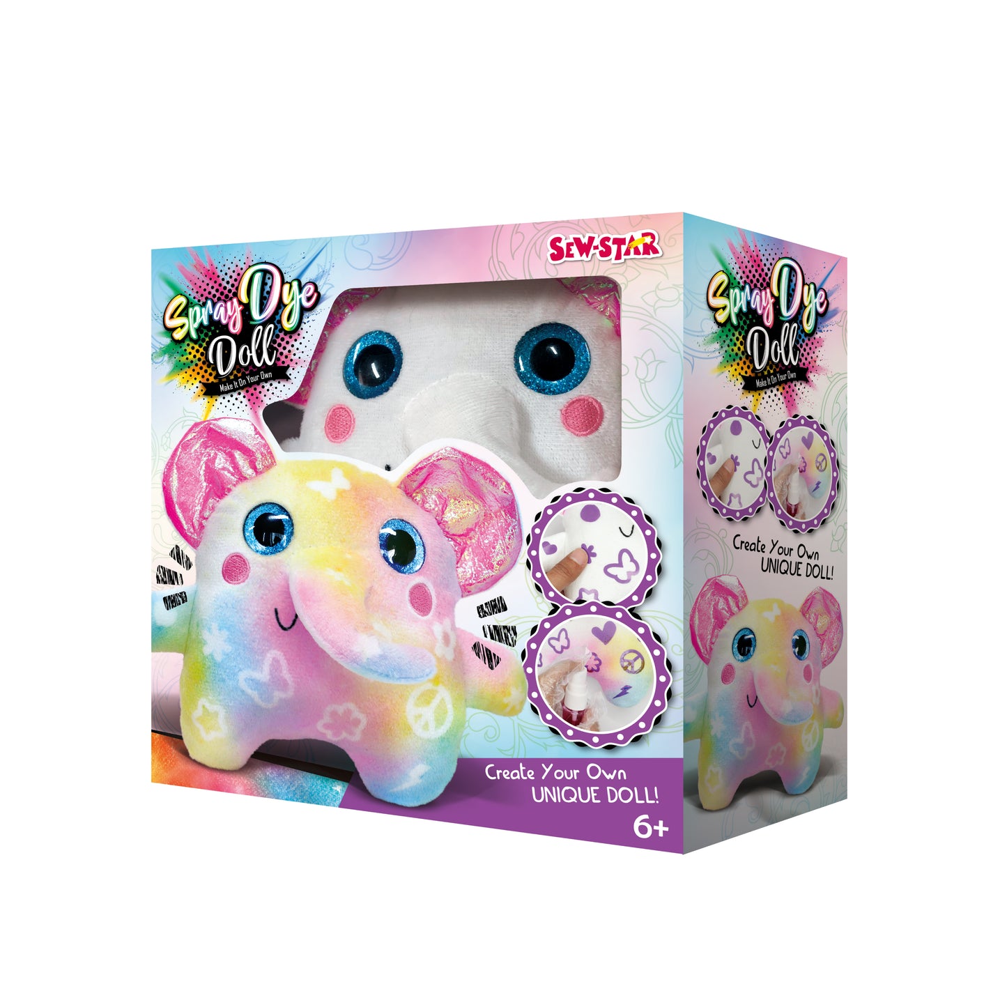 Sew Star Spray Dye Doll Elephant For Kids