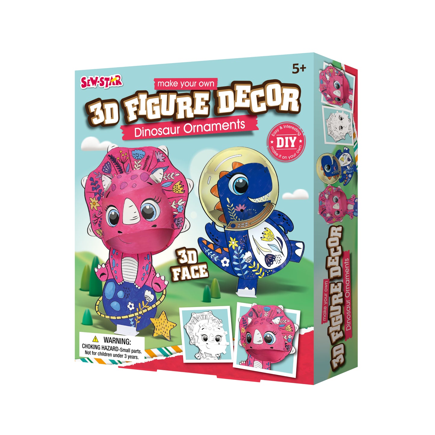 Sew Star 3D Figure Decoe Dinosaur Ornaments