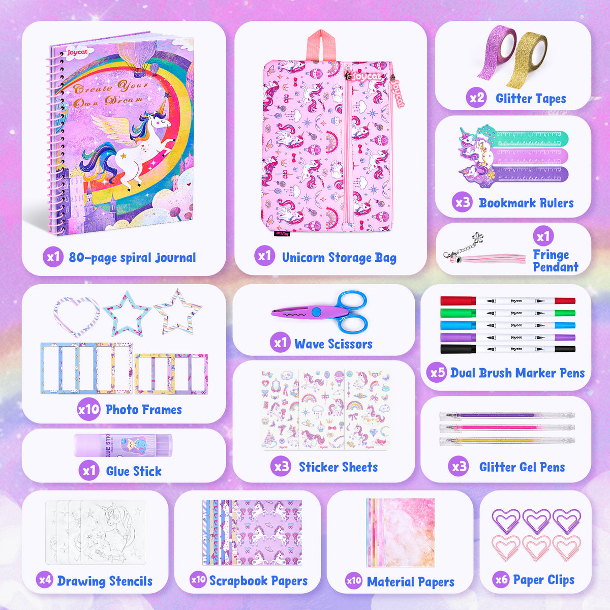 Doodle Dream Diary Kit – Scrapbook & Journal Craft Set for Kids
