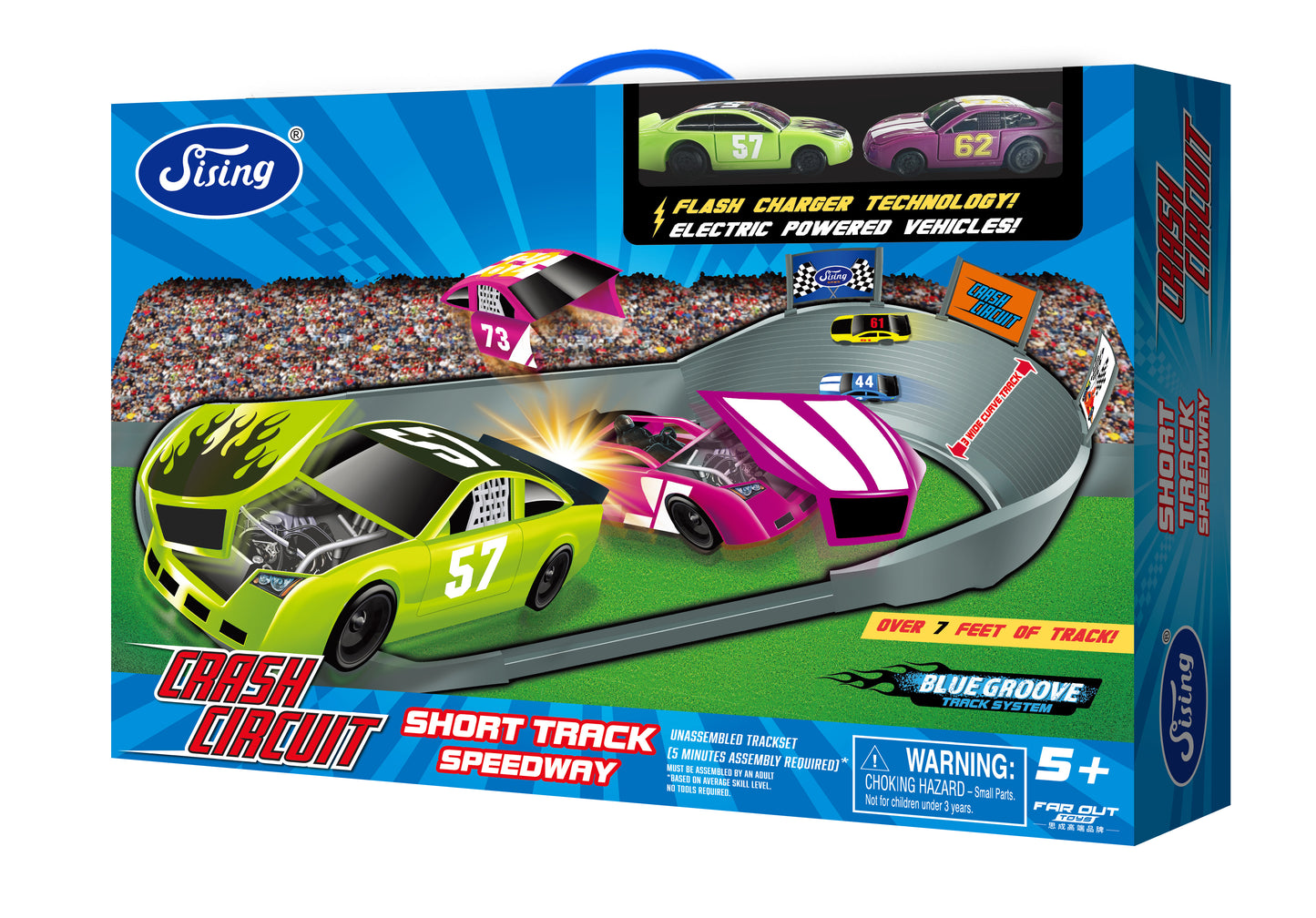 Figure Circuit Short Track Speedway With Cars