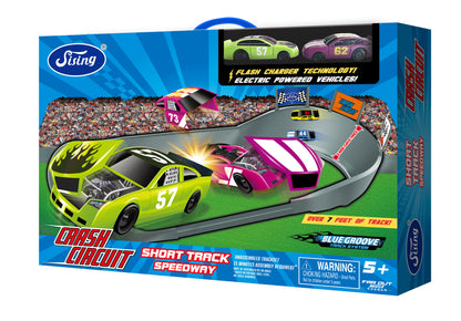 Figure Circuit Short Track Speedway With Cars