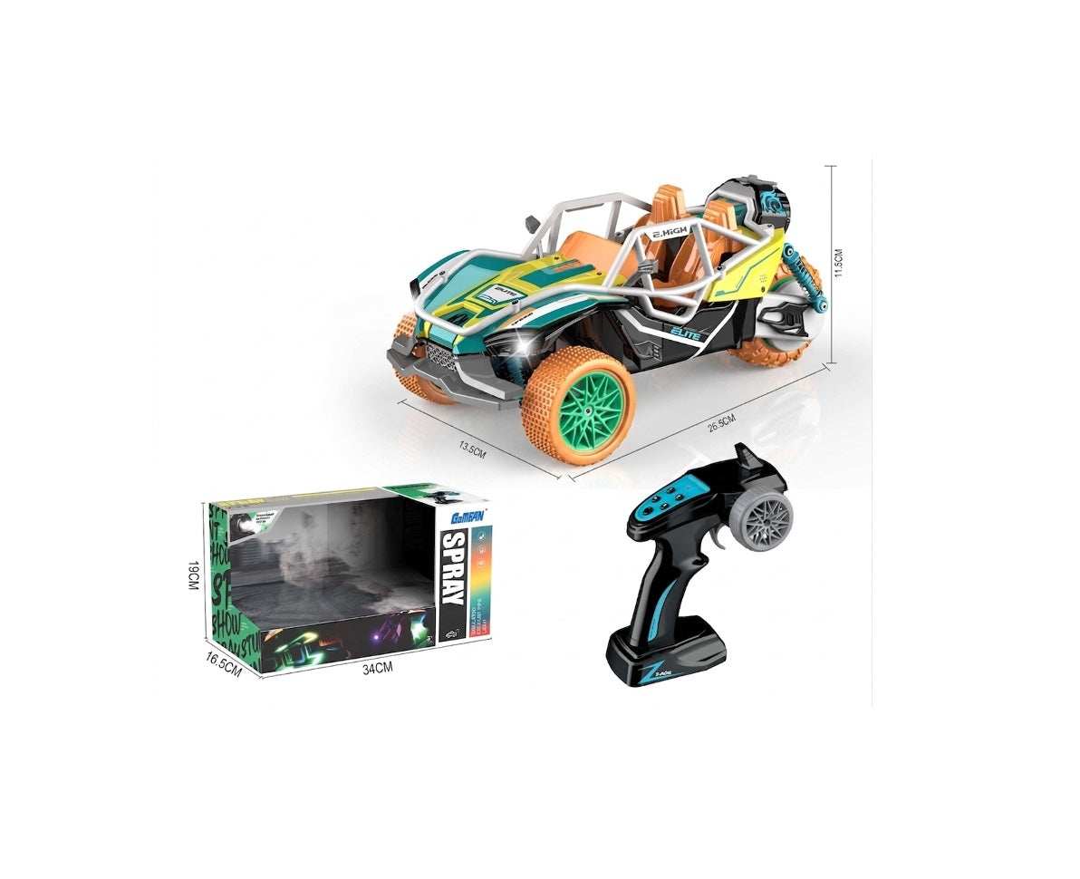 RC Spray Car With Light And Music - Orange for kids in Kuwait