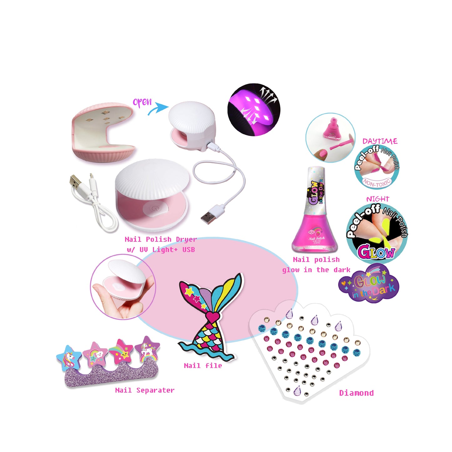 Fabulous Nail Manicure-Glow in the Dark - #toys for girls Kuwait# - #toys for girls 5 years old Kuwait# - #toys for girls 6 years old Kuwait# - #toys for girls 7 years old Kuwait#