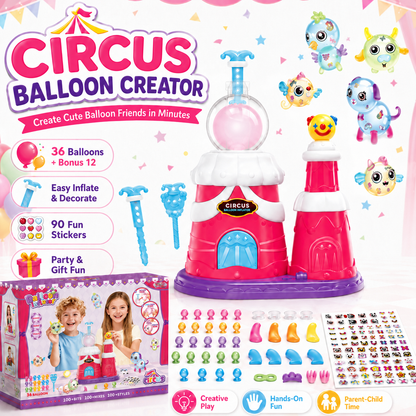 Clown Balloon Funny Inflator DIY Balloon Craft Kit for Kids