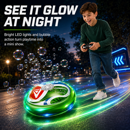 2-in-1 RC Bubble Machine Car with Lights – Remote Control Toy for Kids