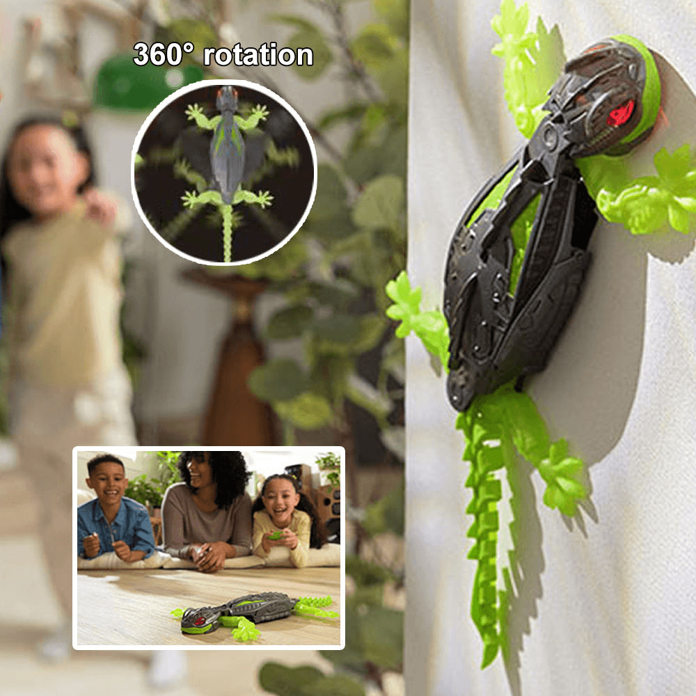 RC Lizard Wall Climbing Toy – Remote Control Robotic Gecko with LED Lights product details for kids in Kuwait