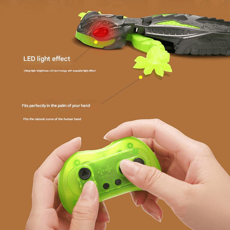 RC Lizard Wall Climbing Toy – Remote Control Robotic Gecko with LED Lights online toy store product in Kuwait
