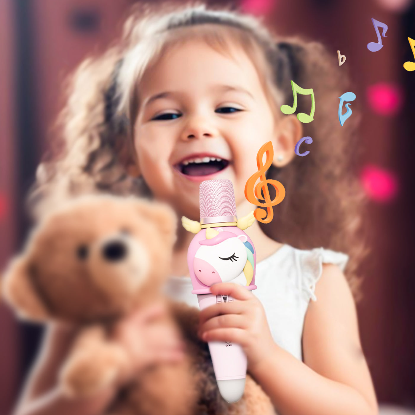 Lovely Unicorn Bluetooth Microphone For Kids