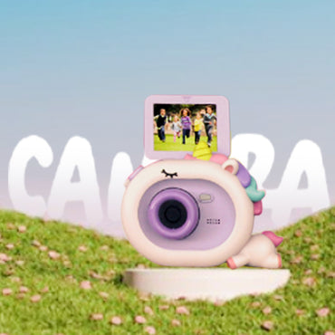 Kids HD Pink Digital Unicorn Camera With Tripod