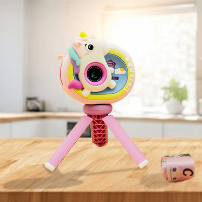 Kids HD Pink Digital Unicorn Camera With Tripod