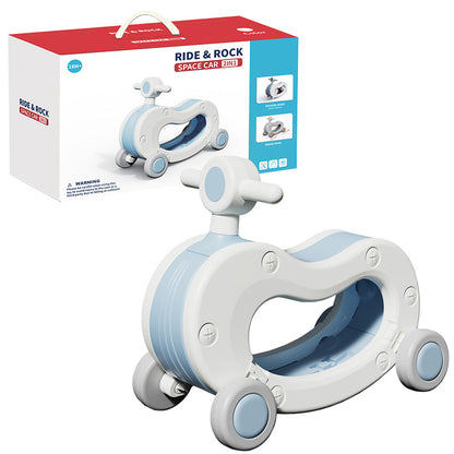 2 IN 1 KIDS RIDE ON CAR TOY -Blue