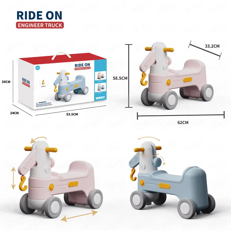 RIDE ON ENGINEER TRUCK-Pink