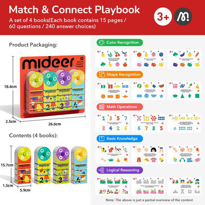Mideer Match & Connect Playbook product details for kids in Kuwait