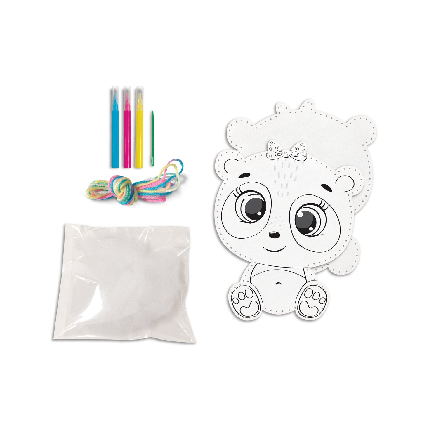 Degradable Felt Diy Animal Doll Kit-Panda - #toys for girls Kuwait# - #toys for girls 5 years old Kuwait# - #toys for girls 6 years old Kuwait# - #toys for girls 7 years old Kuwait#